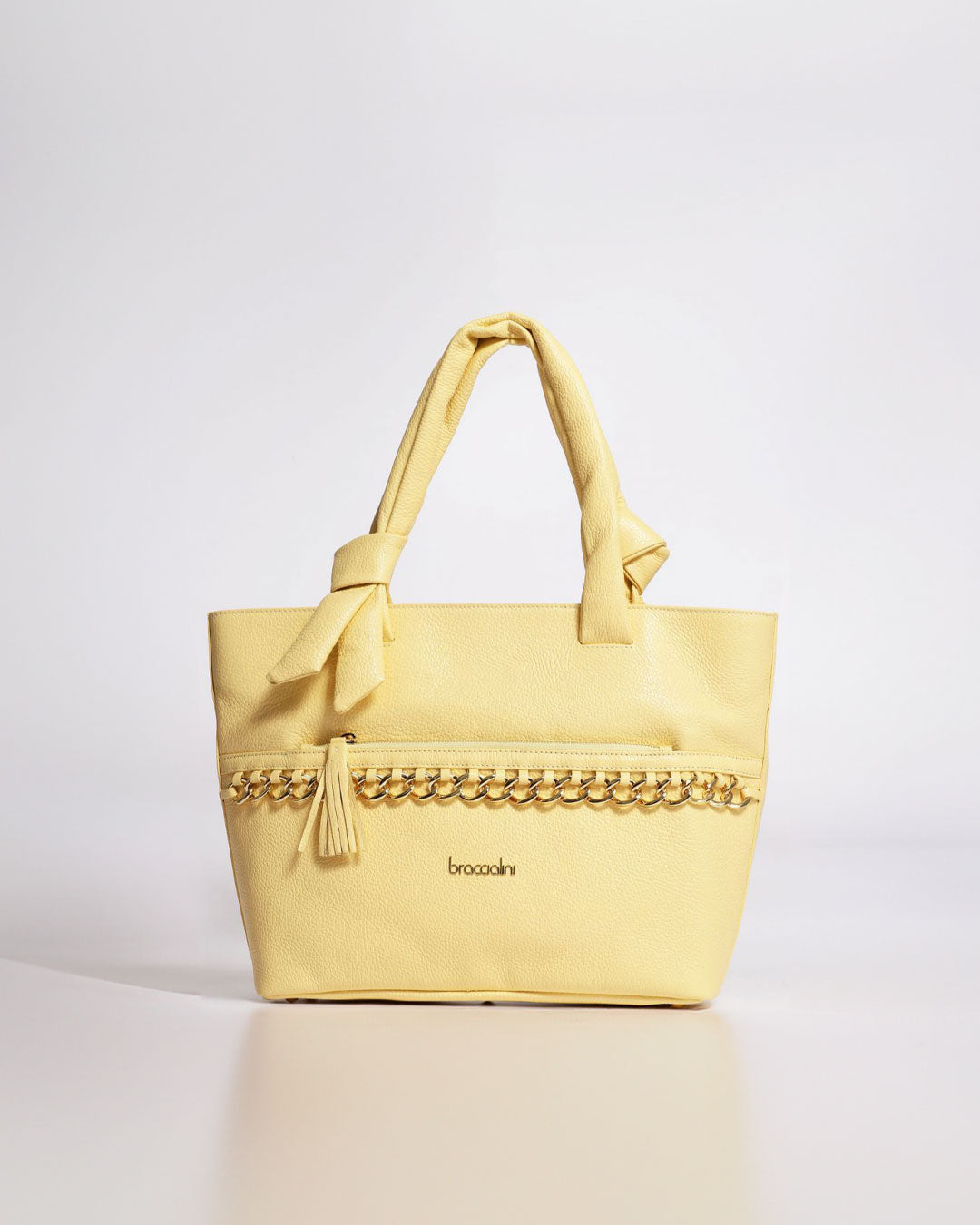 Cartera Braccialini Línea Nora Amarillo