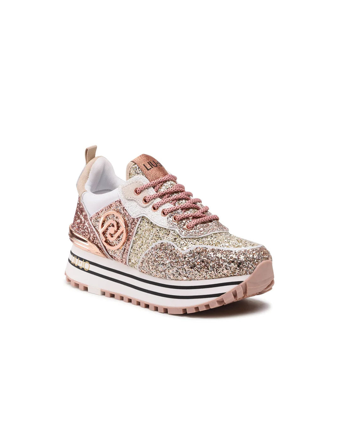 Zapatilla Liu Jo Maxi Wonder 1 Rosado Dorado