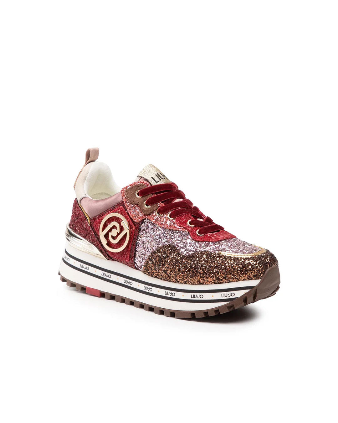 Zapatilla Liu Jo Maxi Wonder 1 Café Rojo