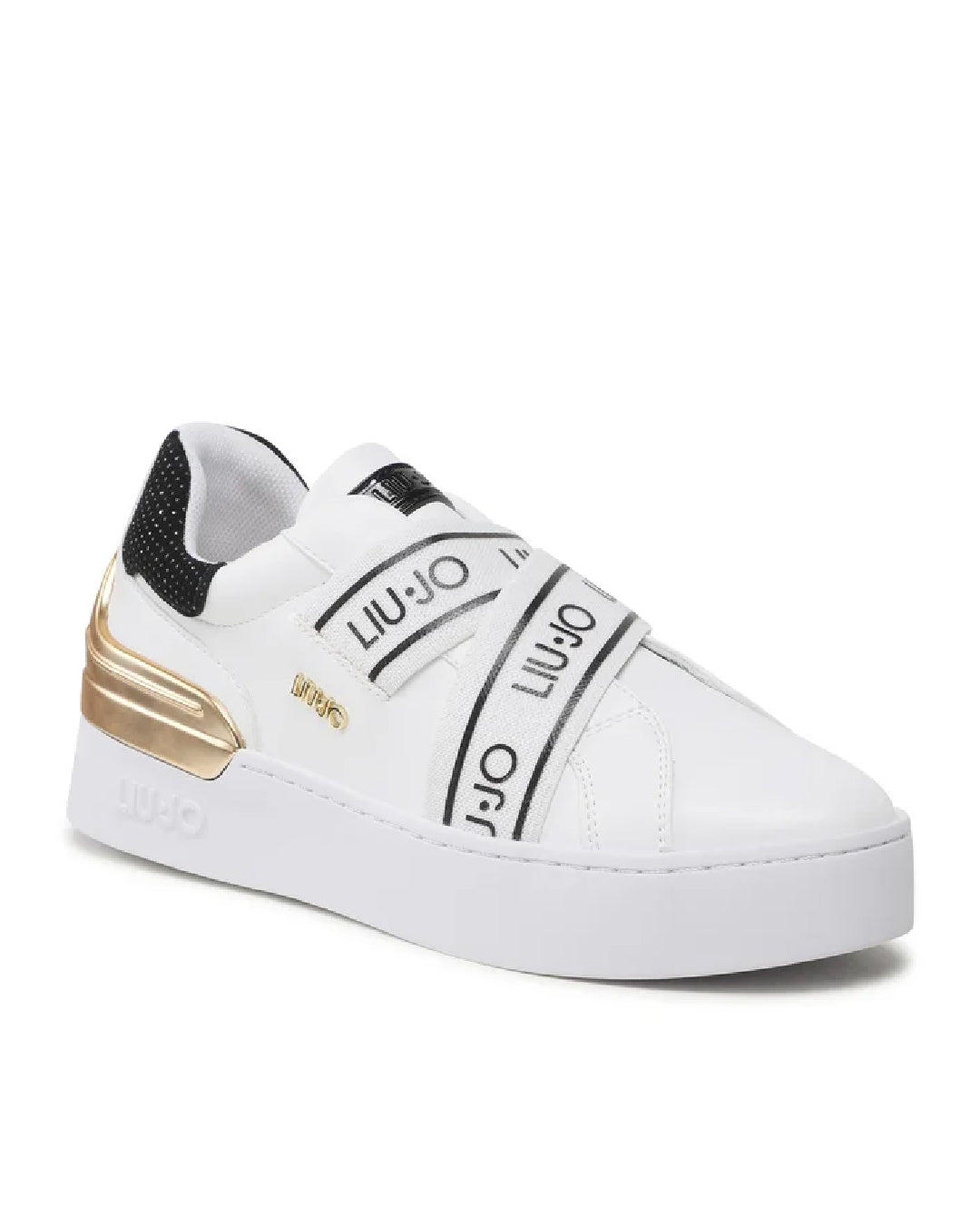 Zapatilla SILVIA 83 Blanco Glitter negro