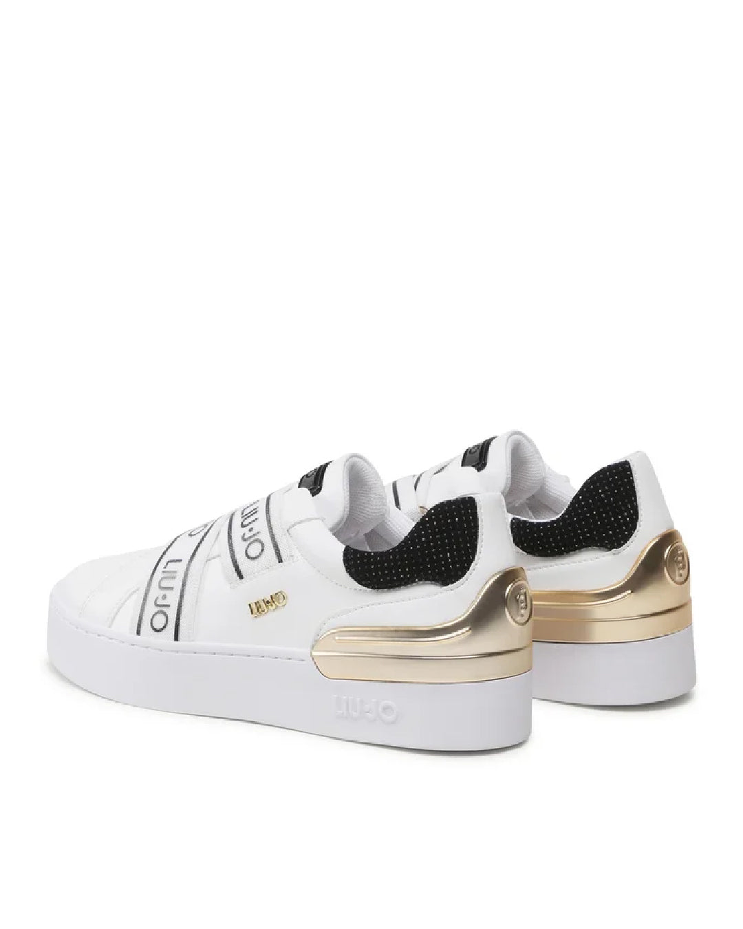 Zapatilla SILVIA 83 Blanco Glitter negro