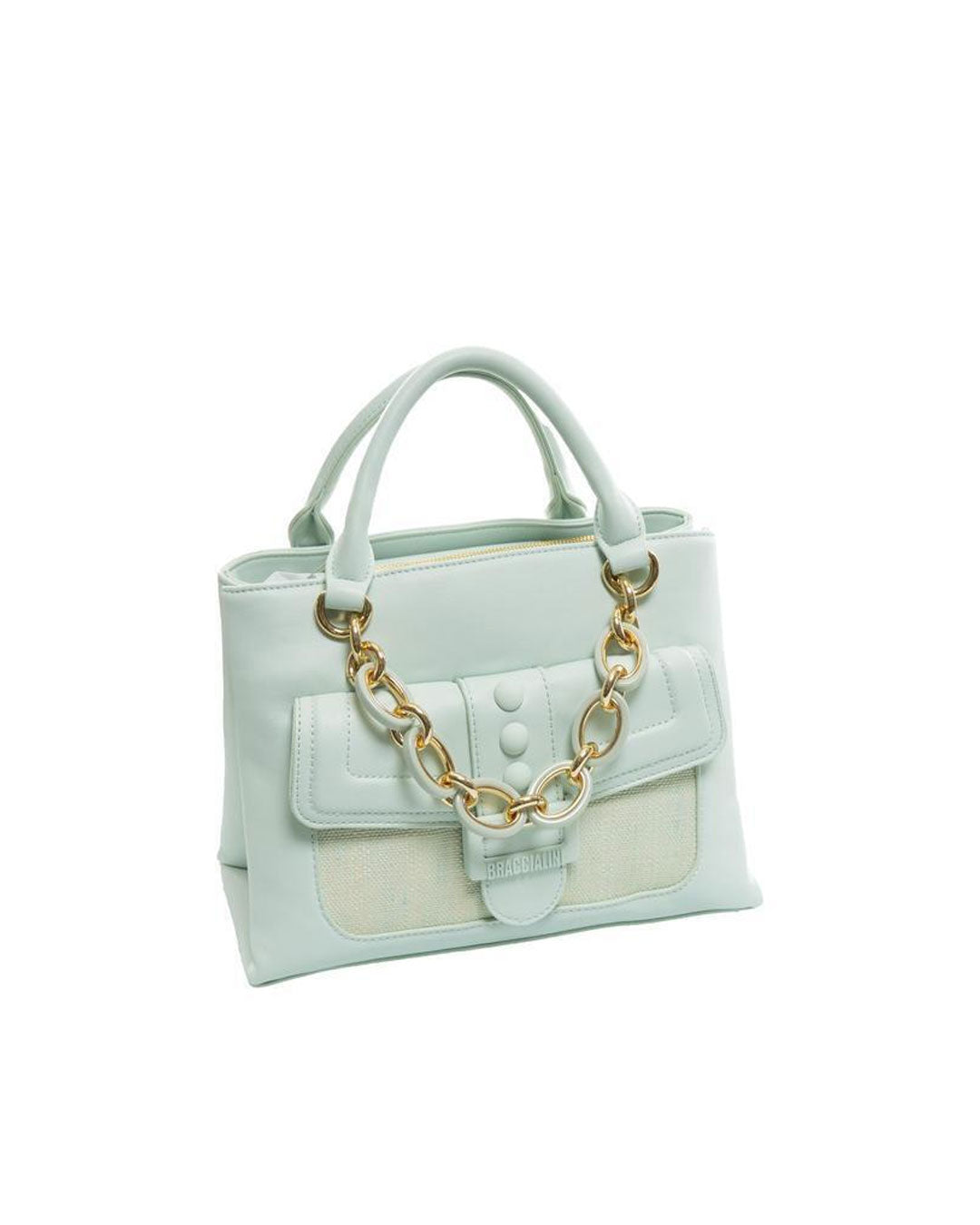 Cartera Braccialini Línea Chain Celeste