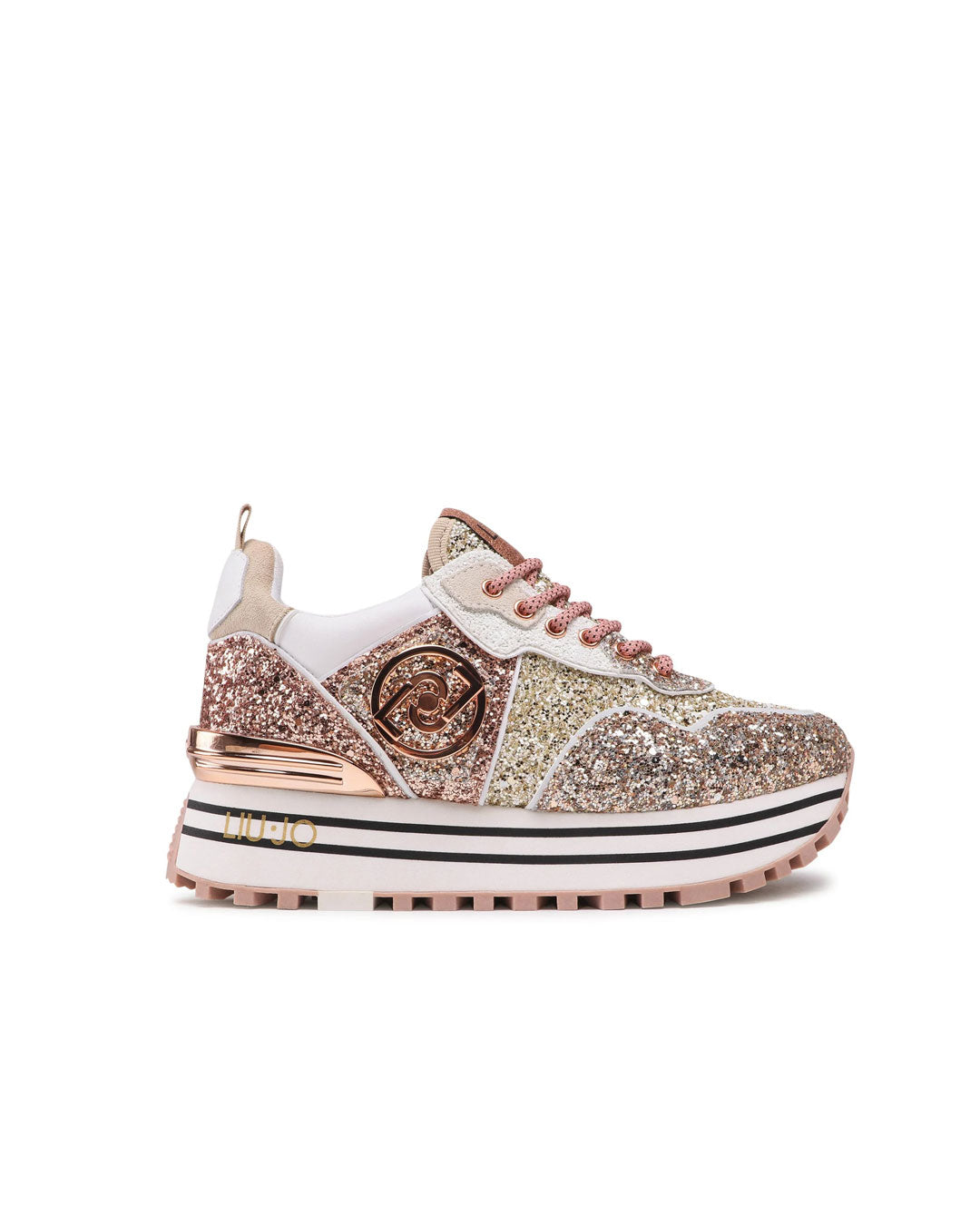 Zapatilla Liu Jo Maxi Wonder 1 Rosado Dorado