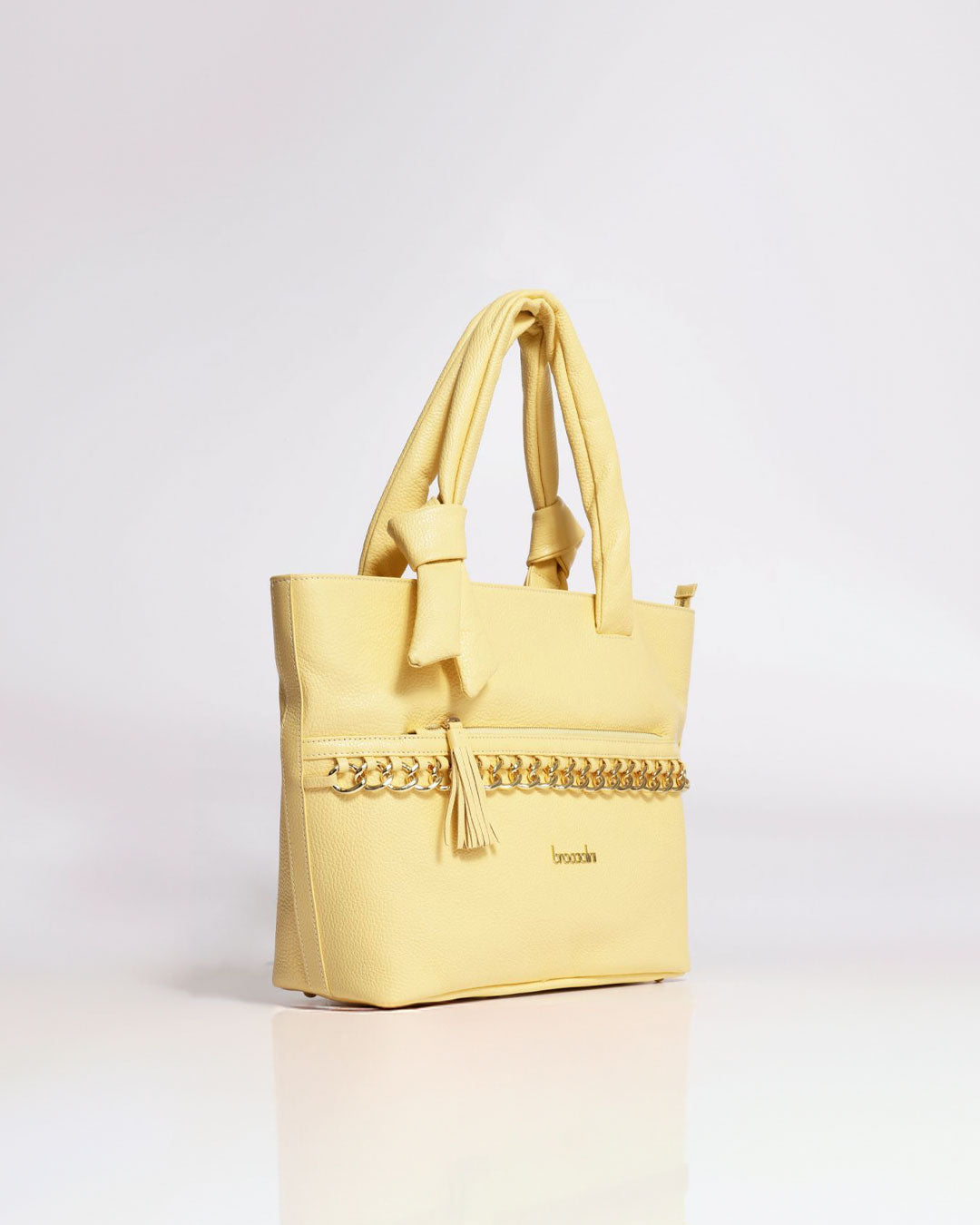 Cartera Braccialini Línea Nora Amarillo