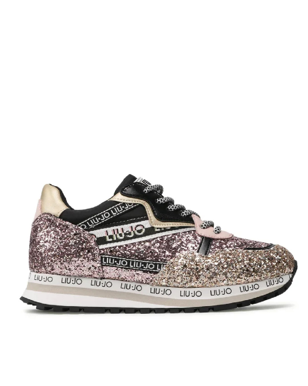 Zapatilla WONDER 8 Glitter Rosado / Dorado