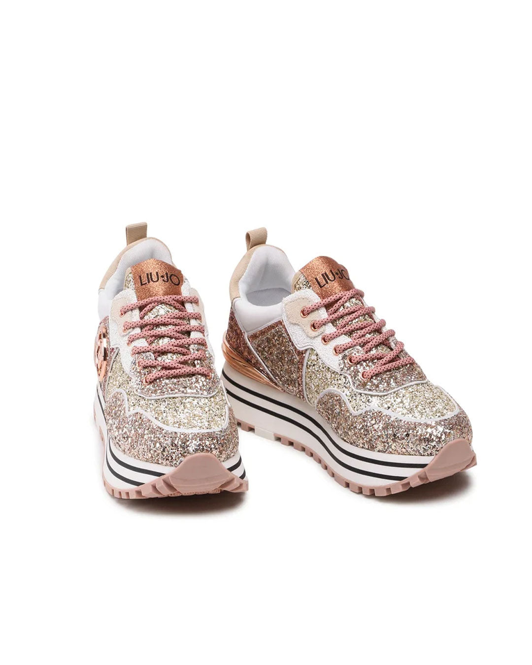 Zapatilla Liu Jo Maxi Wonder 1 Rosado Dorado