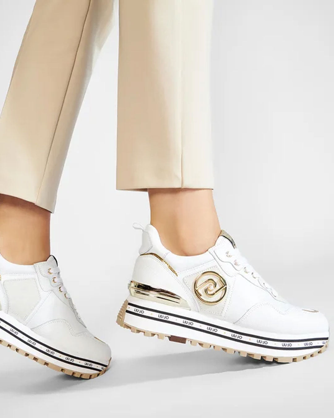 Zapatilla Liu Jo Maxi Wonder 1 Blanco Hueso